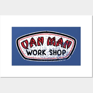 Van Man Work Shop, distressed Posters and Art